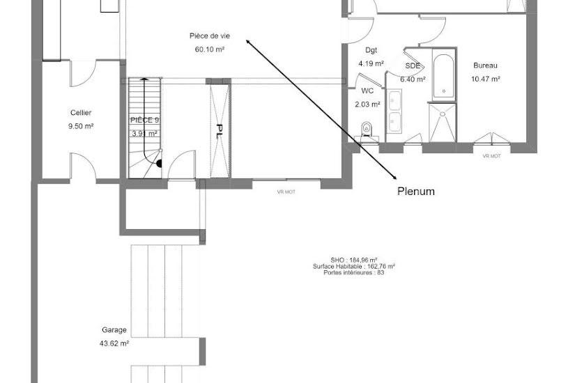  Vente Terrain + Maison - Terrain : 1 100m² - Maison : 162m² à Noizay (37210) 