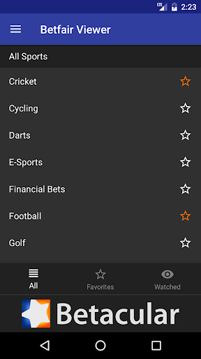 Betacular Betfair Viewer screenshot #0