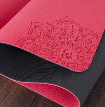 Title 5, Two-color TPE Non-slip Yoga Mat Fitness Mat. Pr...