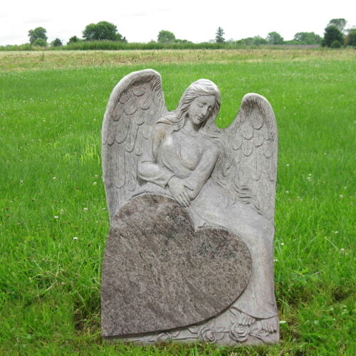  Monument Granite Head Tomb Grave Marker Cemetery Stone Bahama Blue MN-188