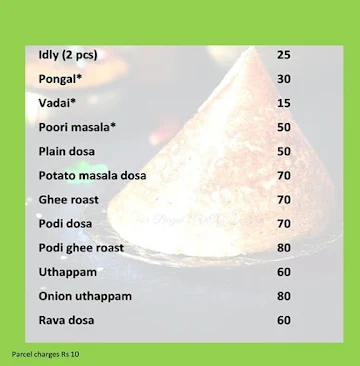 Guru Foods menu 