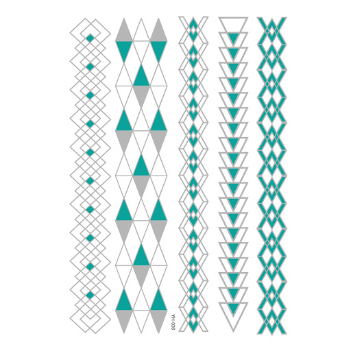 Title 3, Metal Hot Stamping Waterproof Tattoo Sticker Me...