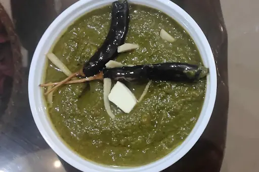 Sarson Ka Saag+Butter+Gud