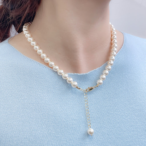 Title 5, French Vintage Pearl Necklace Fashion Elegant W...