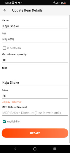 Screenshot Easy Vendor App
