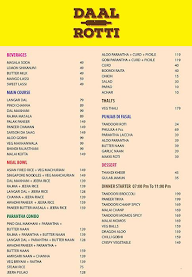 Daal Rotti menu 1