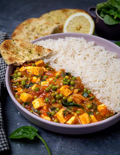 Matar Paneer & Rice