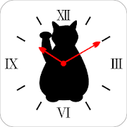 Cat silhouette Clock3R