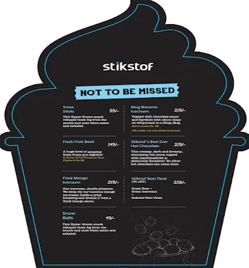 Stikstof Ice Cream Cafe menu 