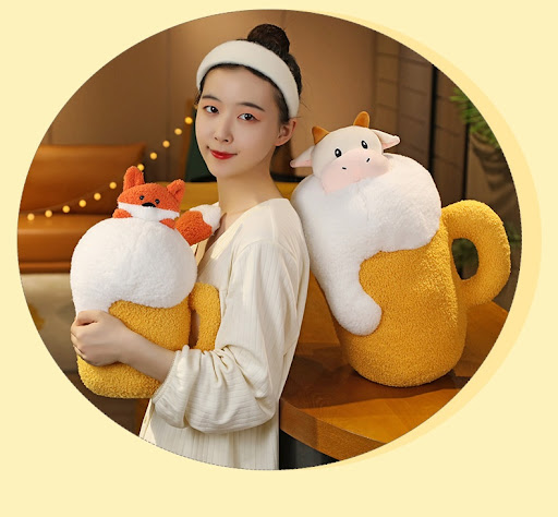 Title 6, Home Decoration Beer Cow Doll Pillow, Soft and ...