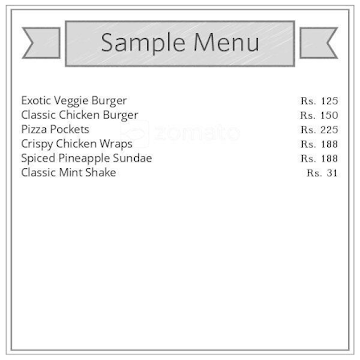 Wrap 'O' Burger menu 