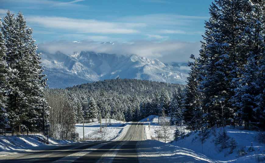 Beautiful mountain scenery between Invermere and Panorama Mountain Resort