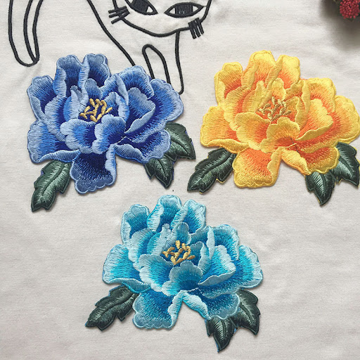 Title 5, Embroidered Big Peony Clothing Accessories for ...