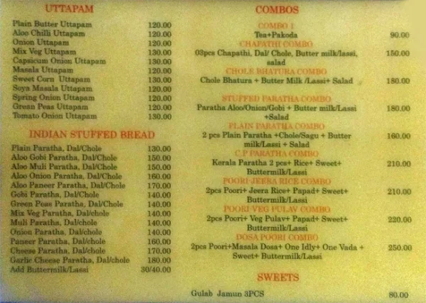 Swagatam Dakshin Foods menu 