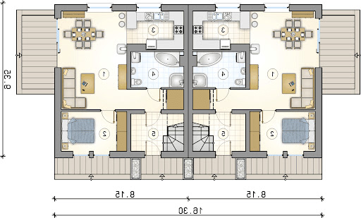 Double House VII - Rzut parteru