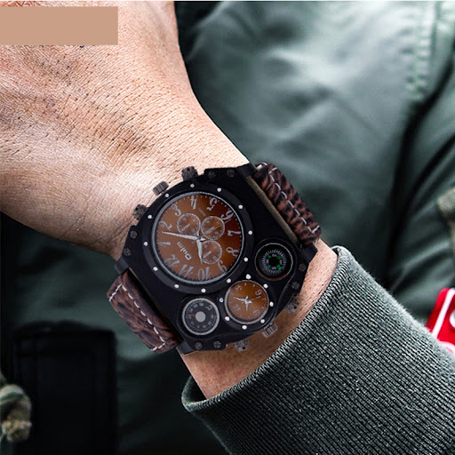 Title 4, Mens Casual Travel Time Watch. Dual time zone ...