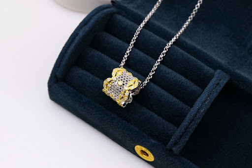 Title 1, 925 Silver And Gold Honeycomb Floor Pendant for...