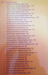 Jai Maruthi 99 Variety Dosa & Pav Bhaji Corner menu 1