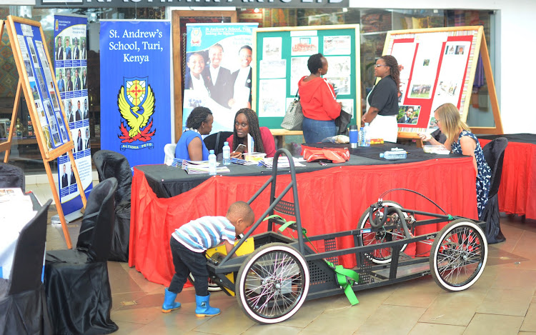 St Andrews Turi displays the chasis of car made by students using environmentally friendly batteries