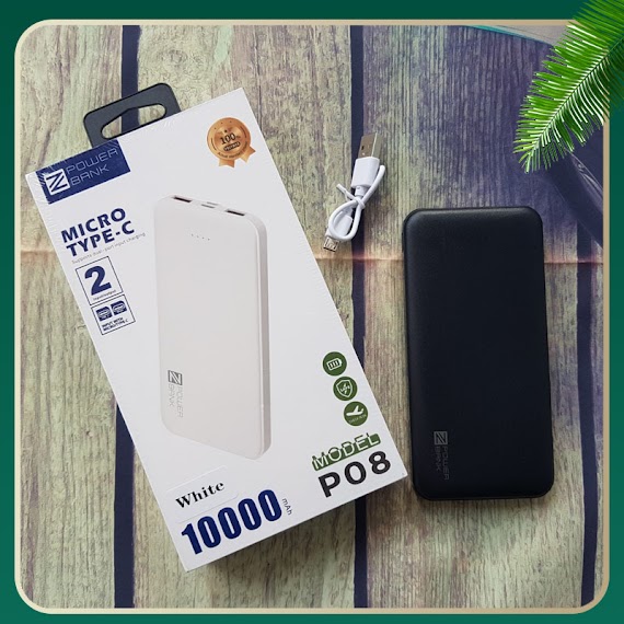 Pin Sạc Dự Phòng 10.000 Mah P08 Vỏ Nhám