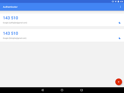 Google Authenticator Screenshot