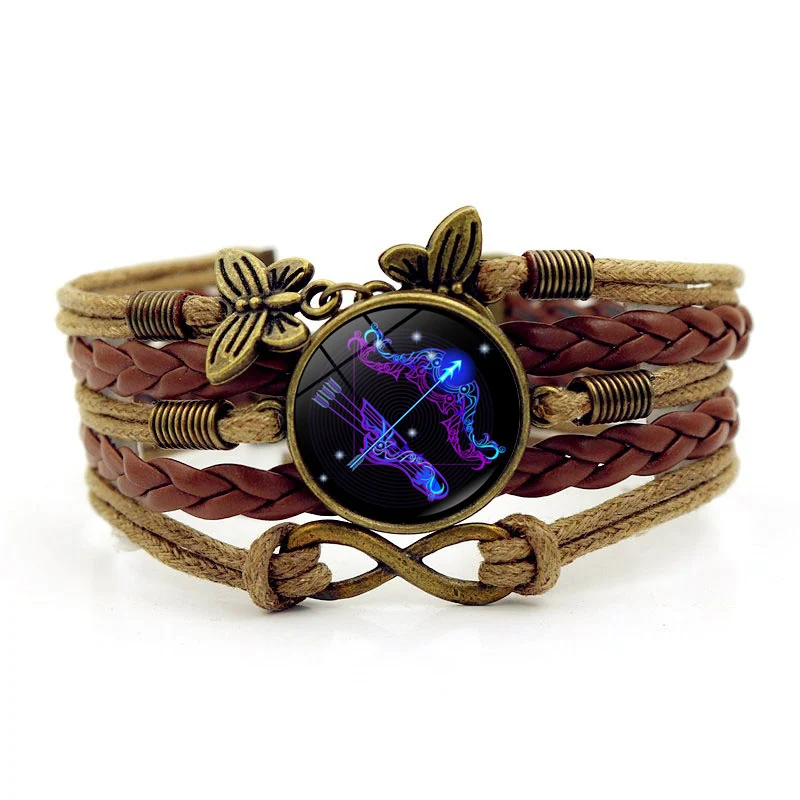 Title 5, Pulsera Trenzada con Piedras de Tiempo Zodiacal...