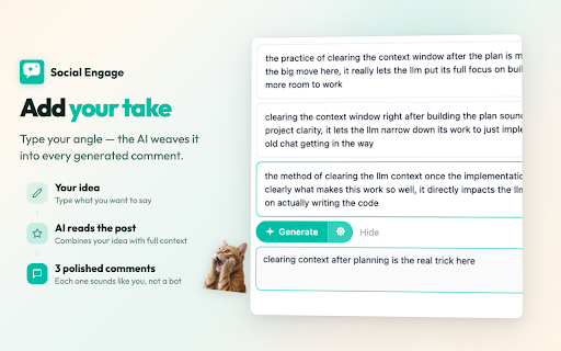 Social Engage: AI Assistant for LinkedIn screenshot 3