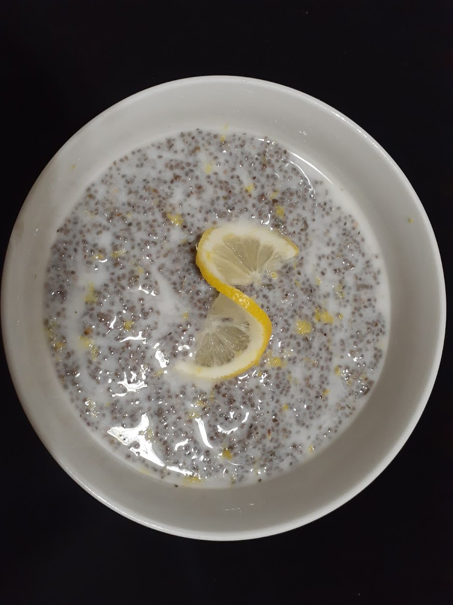 Lemon Basil Chia Seed Pudding