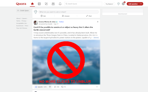 Quora Blur Remover