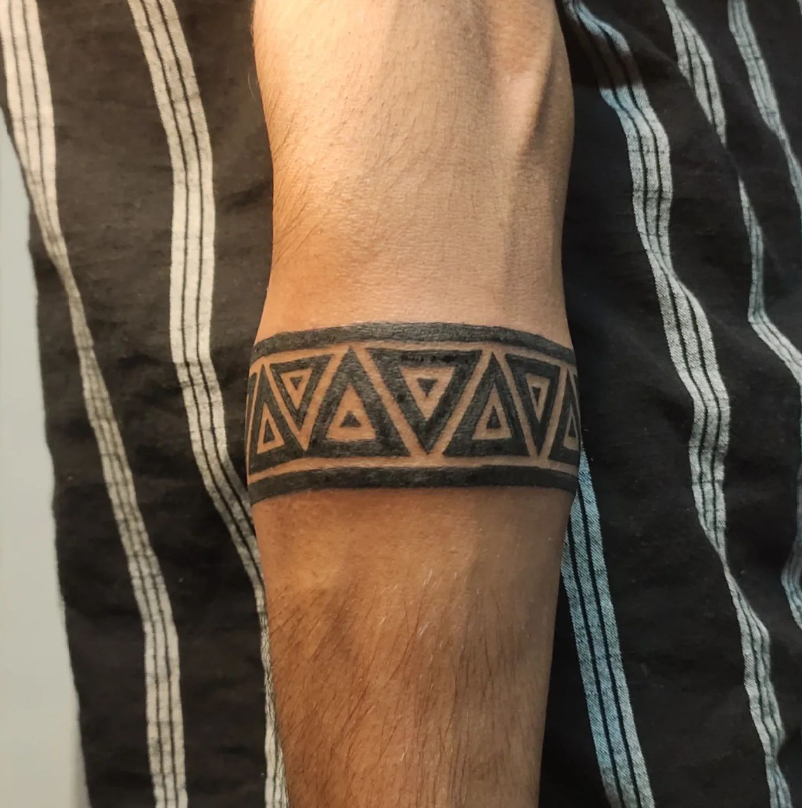 Triangles Armband Tattoos Men Women