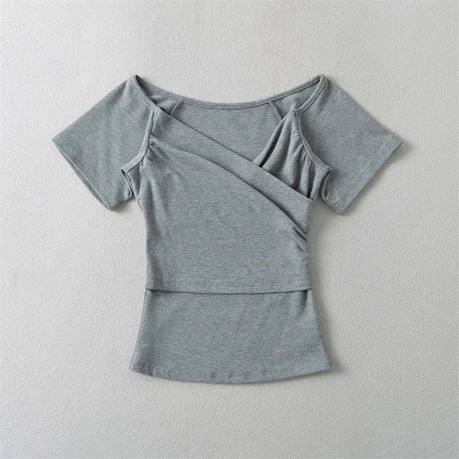 Title 14, Hot Girl Cross V-neck Pure Desire Sexy Short Sl...