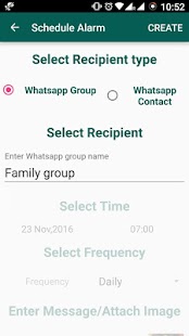 Scheduler for WhatsApp Screenshot