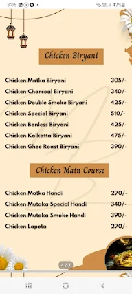 Mataka's biryani menu 3