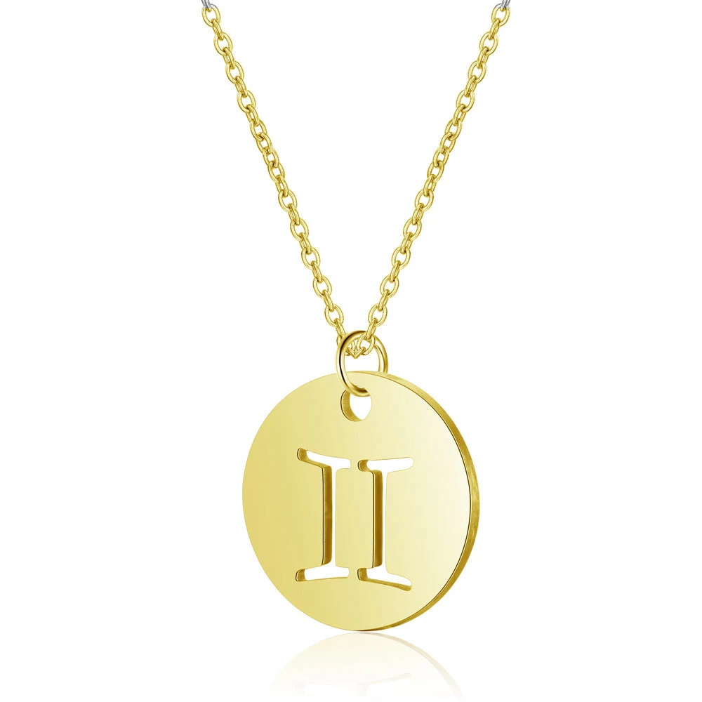 Title 4, Collier creux doré avec 12 constellations pour ...