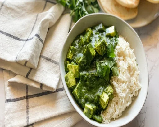 Palak Paneer Rice Bowl