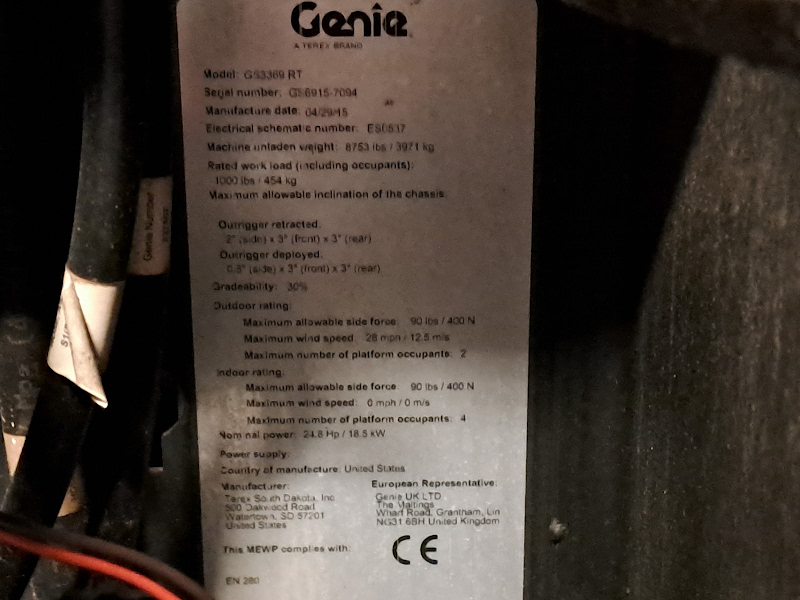 Picture of a GENIE GS-3369 RT