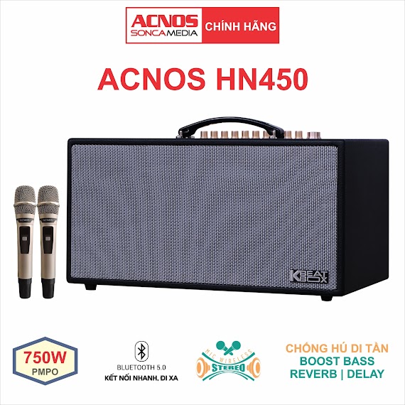 Dàn Âm Thanh Di Động Xách Tay Acnos Hn450 [Hàng Chính Hãng]