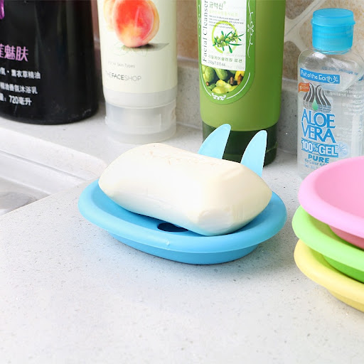 Title 2, Cartoon Cute Bunny Soap Box for Bathroom, Doubl...
