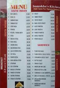 Sumukha's Kitchen menu 7