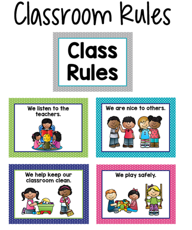 Classroom rules poster 1