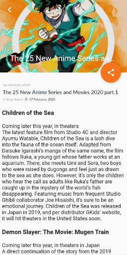 Anime Updates And News