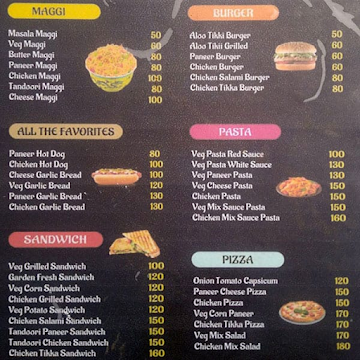 Old CAFE 18 menu 