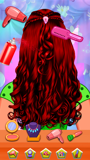 Screenshot Girls hairstyle salon game