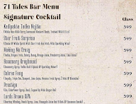 71 Tales - Bar & Cafe menu 1