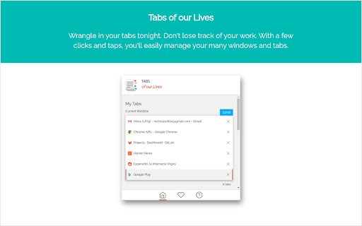 Tabs of our Lives - Manage Your Tabs Now