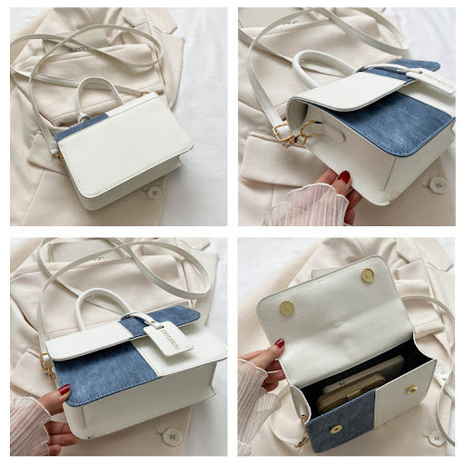 Title 4, Popular Fashion Stitching Texture Portable Shou...