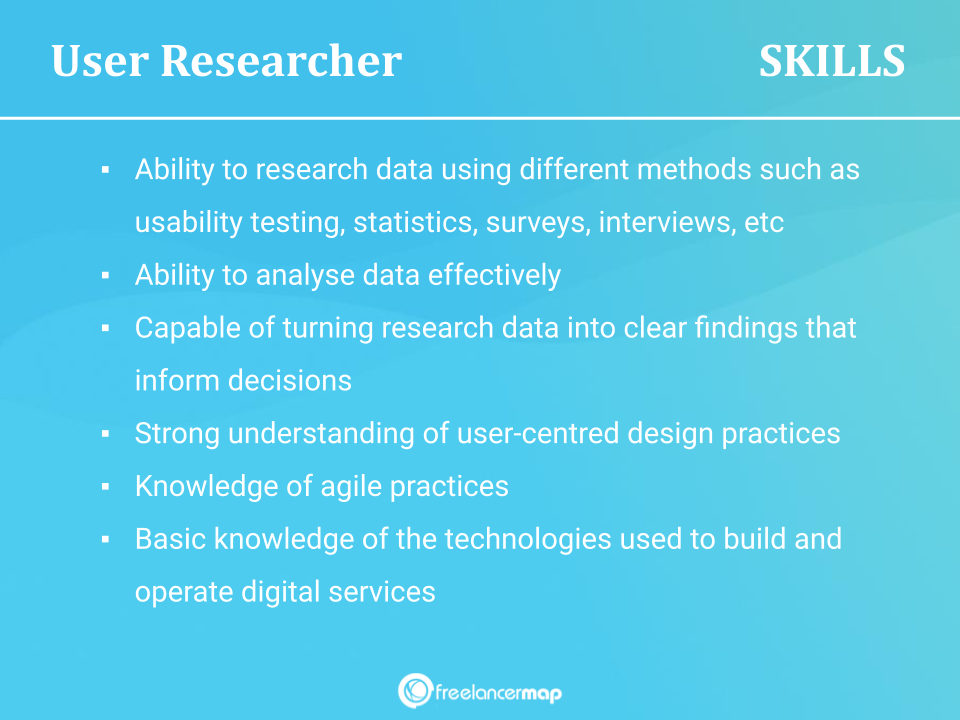 Skills Of A User Researcher