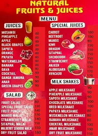 Natural Fruits & Juices menu 1