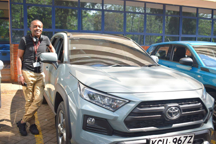 Classic 105's Maina Kageni poses with the all-new 2019 Toyota Rav 4