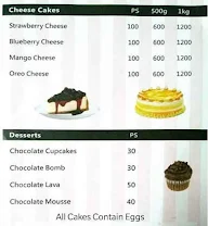 Indulge The Cake Boutique menu 1